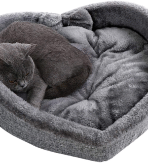 Heart Shaped Ultra Soft Short Plush Pet Bed