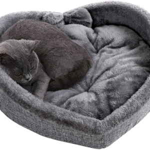 Heart Shaped Ultra Soft Short Plush Pet Bed