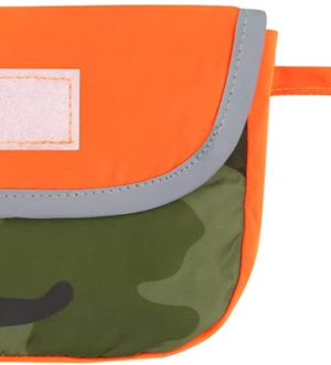 Reversible Dog Raincoat Hooded Slicker Poncho Rain Coat Jacket for Small Medium Large Dogs Camo Orange - L