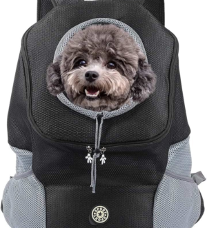 Dog Front Carrier with Breathable Head Out Design and Padded Shoulder for Hiking Outdoor Travel