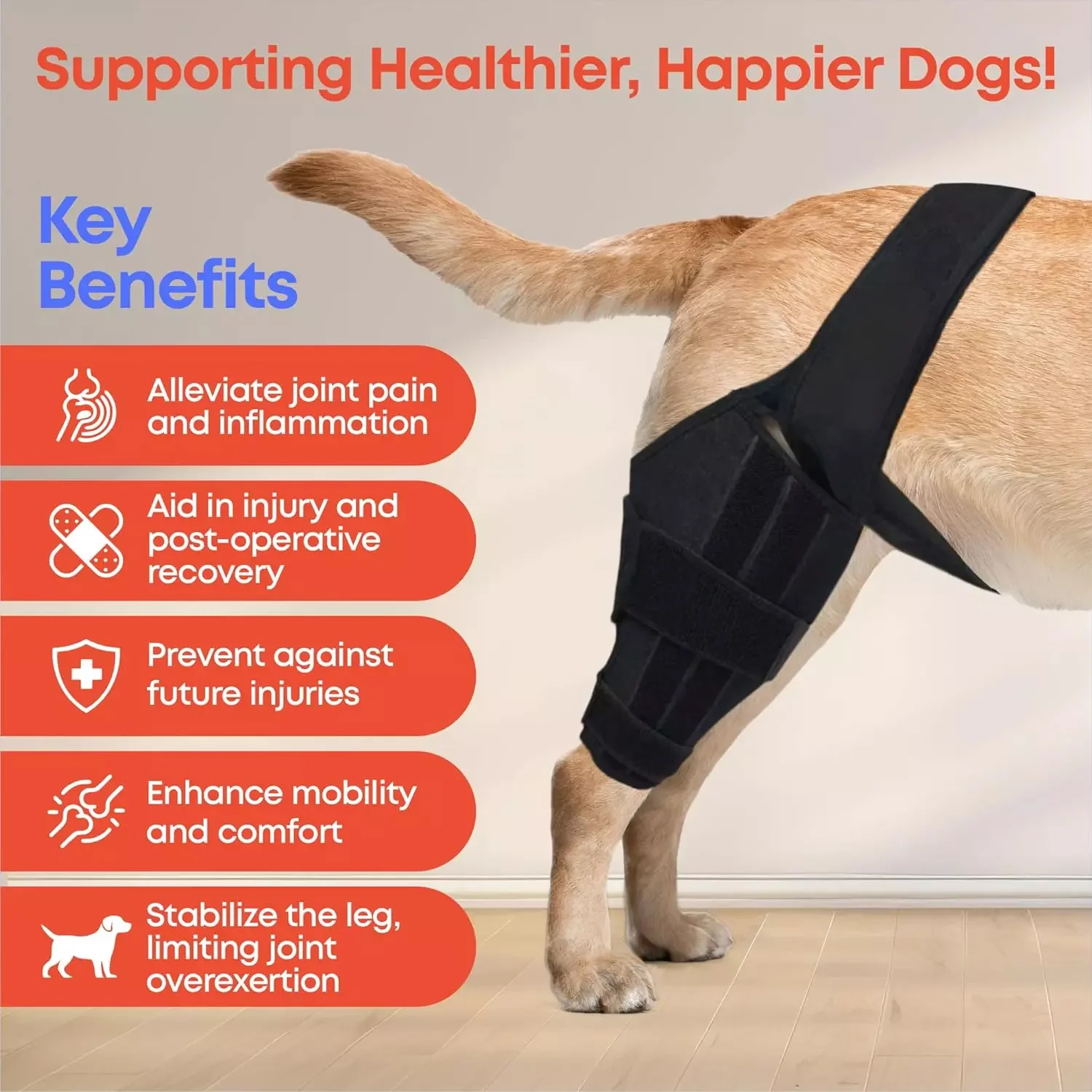 Best Dog Knee Brace for Torn ACL or Arthritis – Durable, Lightweight, and Adjustable ACL Support – Improve Mobility and Stability - Image 6