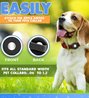 Airtag Dog Collar Holder for Apple Airtag - Dog Collar Tag Holder and Airtag Cat Collar Holder - Apple Tag Dog Collar Fits Airtag Pet Collars to Make the Perfect Pet Tracker Dog Collars
