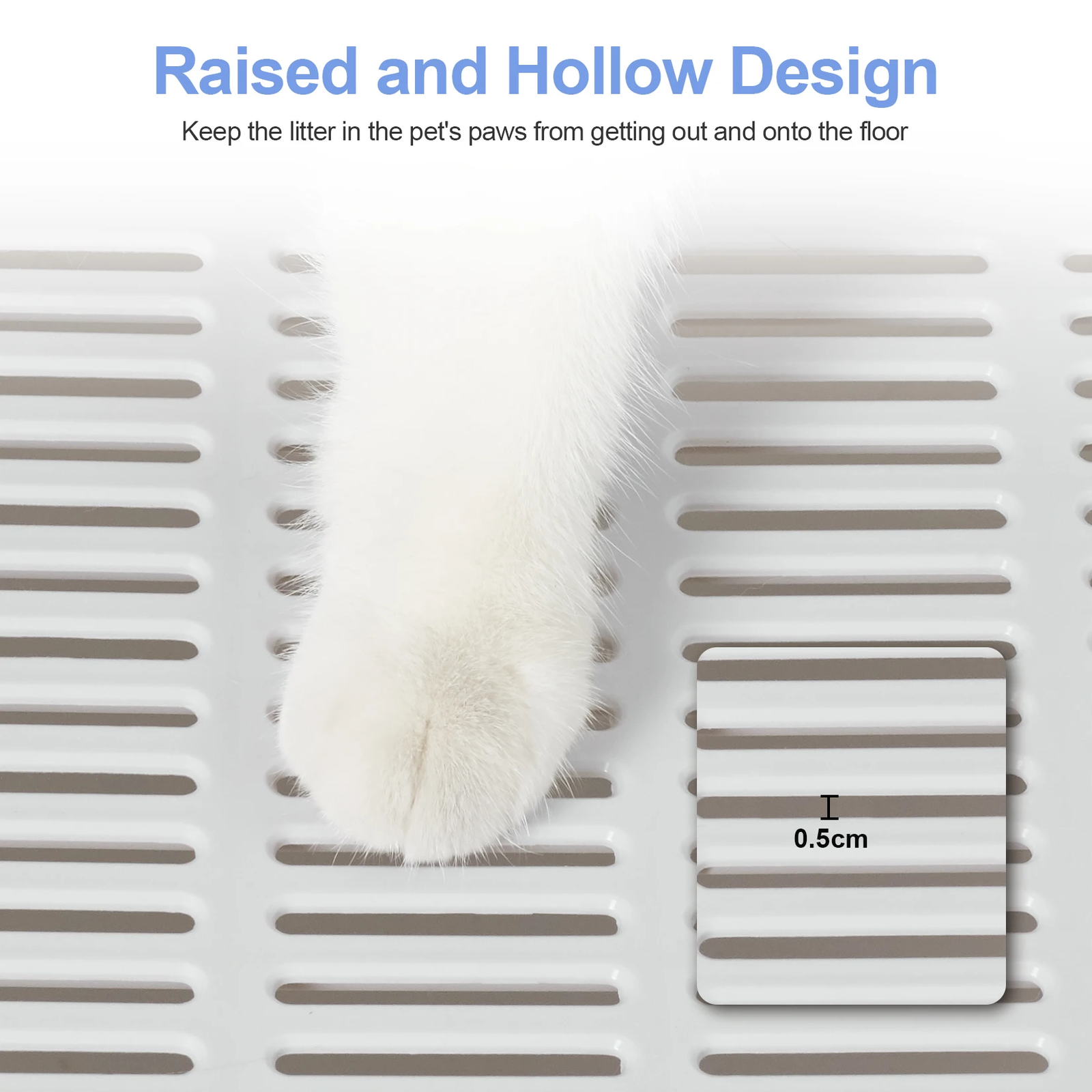 XXL Large Space Foldable Cat Litter Box with Front Entry & Top Exit with Tray - Image 6