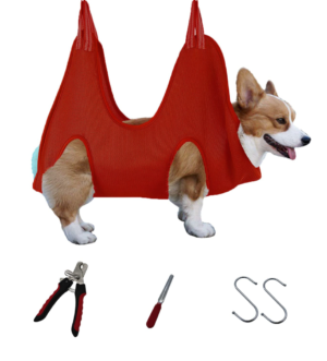 Dog Grooming Hammock,Pet Grooming Harness for Cats & Dogs,4 in 1 Pet Grooming Helper Supplies Kit, Come with Nail Clippers/Trimmer, Nail File, Great for Pet Care at Home