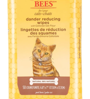 Cat Dander Remover Wipes with Colloidal Oat Flour - Pet Dander Remover Cat Wipes for Allergy Relief, Dry Skin Relief for Cats and Kittens, 50 Count