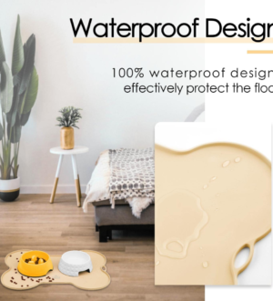 Dog Food Mat Bowl Mat for Floors Waterproof Silicone Cat Dog Feeding Mat for Food and Water Pet Placemat Non Spill Puppy Dish Tray Non Slip Bone Shaped Small Medium Large Pet Accessories