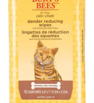 Cat Dander Remover Wipes with Colloidal Oat Flour - Pet Dander Remover Cat Wipes for Allergy Relief, Dry Skin Relief for Cats and Kittens, 50 Count