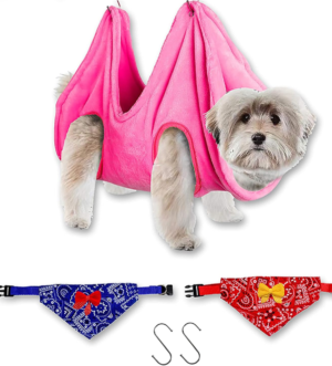 Dog Grooming Hammock Helper，Dog Grooming Harness for Nail Trimming, Dog Grooming Supplies for Grooming with Dog Bandana