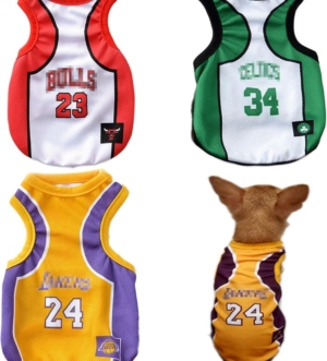 3Pack Dog Clothes for Small Dog Girl Puppy Clothes for Chihuahua Yorkies Bulldog Clothes for Medium Dogs Boy Basketball Jersey Pet Outfits Shirt Apparel Accessories,S