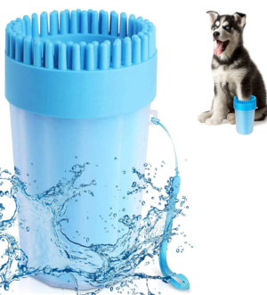 Dog Paw Cleaner, Portable Dog Foot Cleaner, Dog Scrubber for Bath, 2 in 1 Portable Silicone Pet Cleaning Brush Feet Cleaner for Dogs Grooming with Muddy Paw