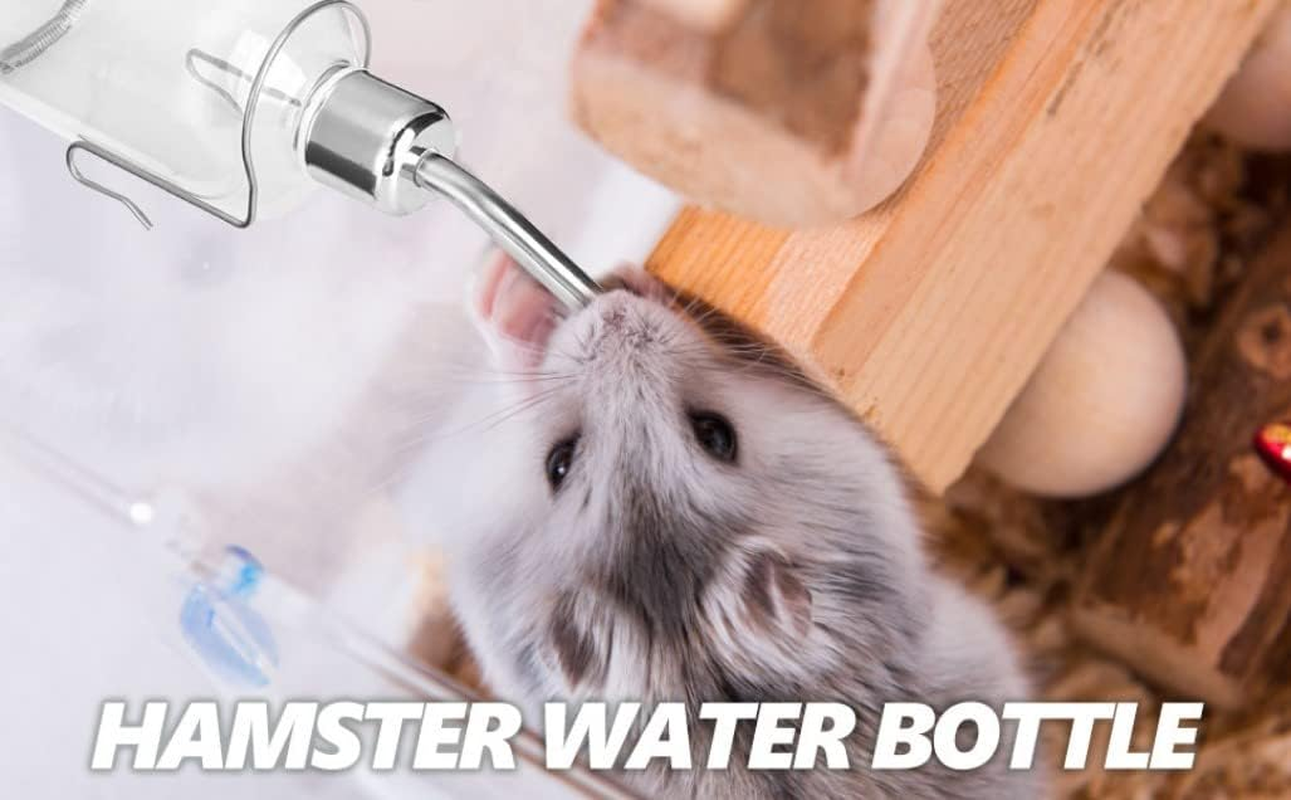 Pet Water Dispenser Automatic Pet Water Feeder Pet Hanging Water Feeding Bottle Hamster Water Bottle Water Feeder for Birds with Stainless Steel Ball Nipple - Image 4