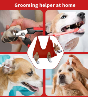 Dog Grooming Hammock,Pet Grooming Harness for Cats & Dogs,4 in 1 Pet Grooming Helper Supplies Kit, Come with Nail Clippers/Trimmer, Nail File, Great for Pet Care at Home